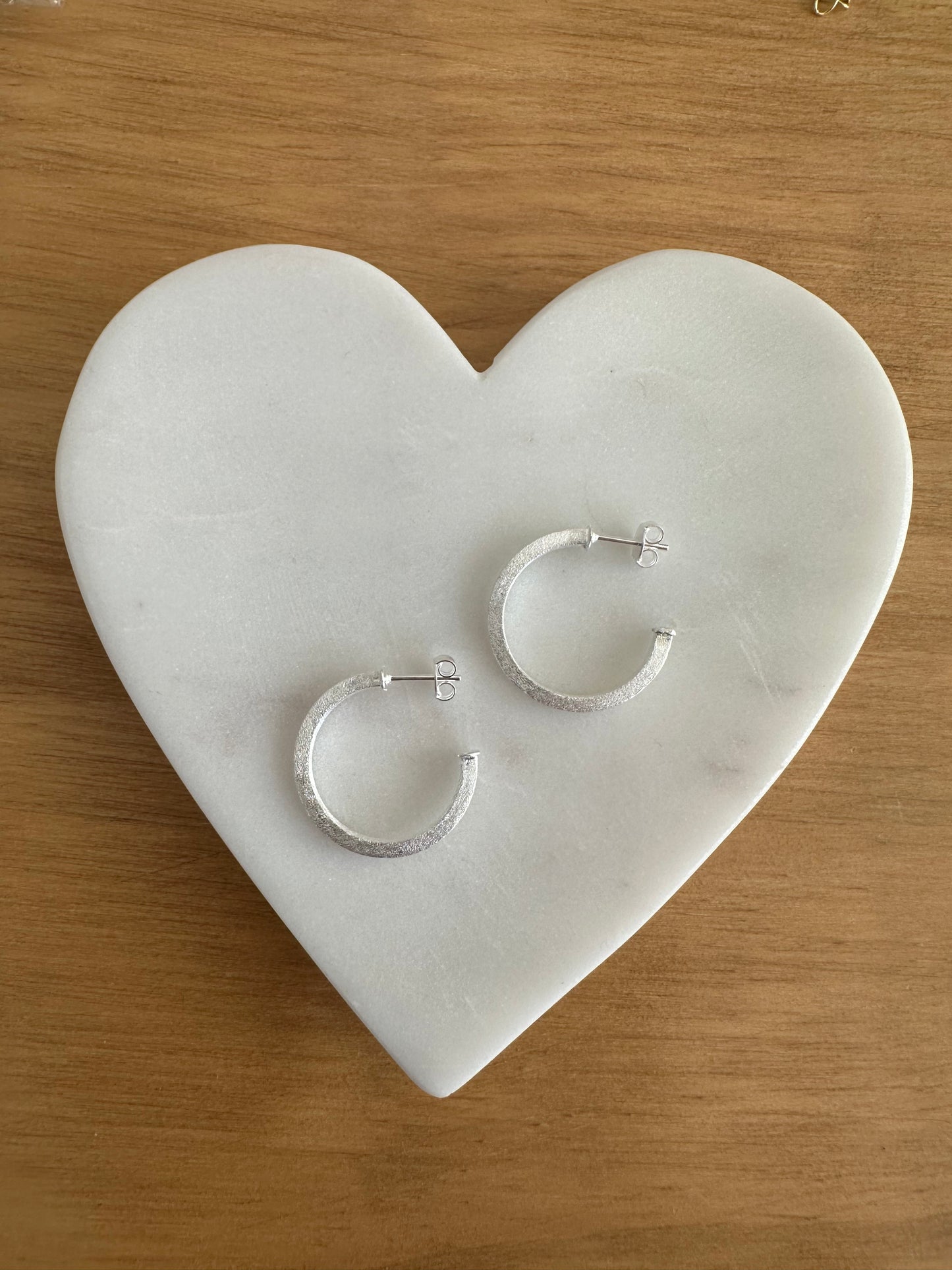 Argollas lijadas silver