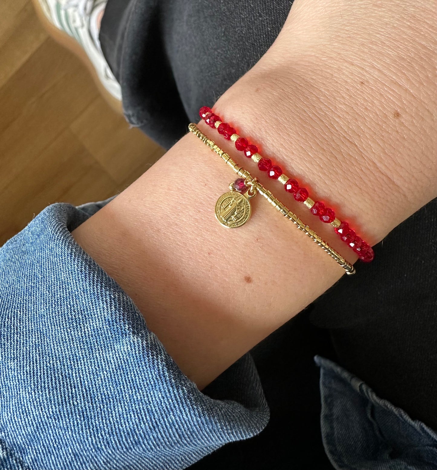 Pulsera mostacillas & San Benito