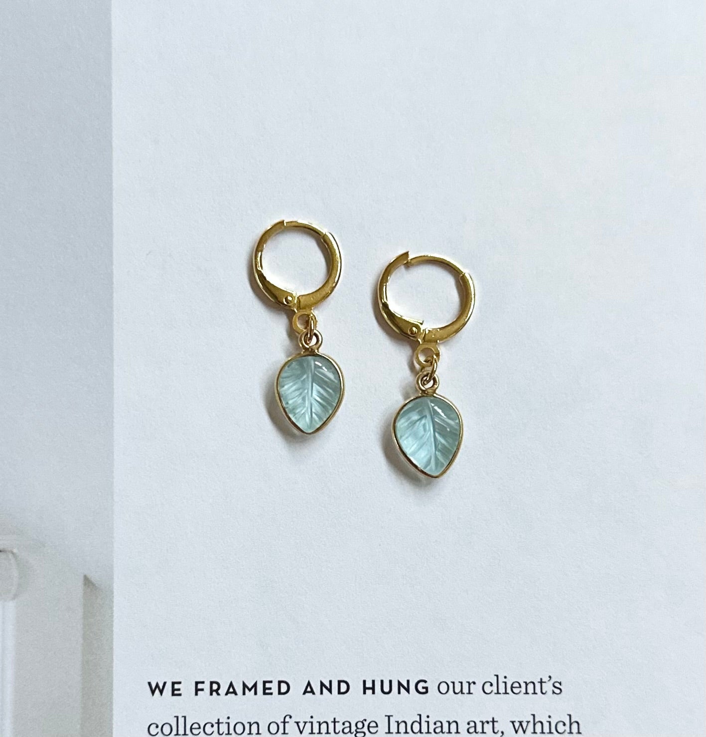 Argollas con hojas talladas