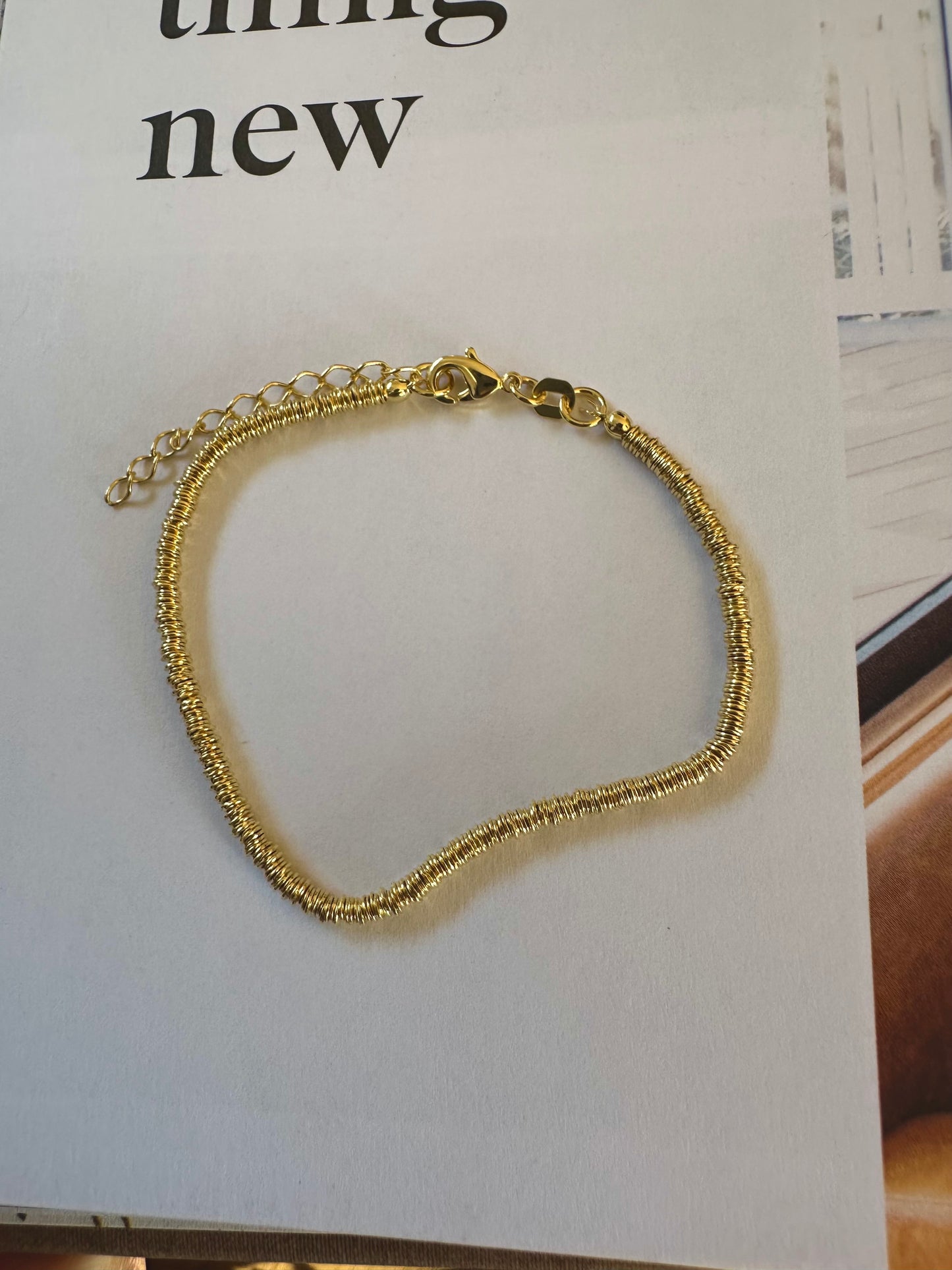 Pulsera argollitas doradas