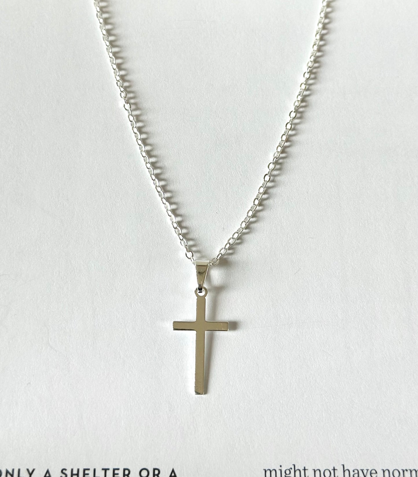 Collar cruz lisa
