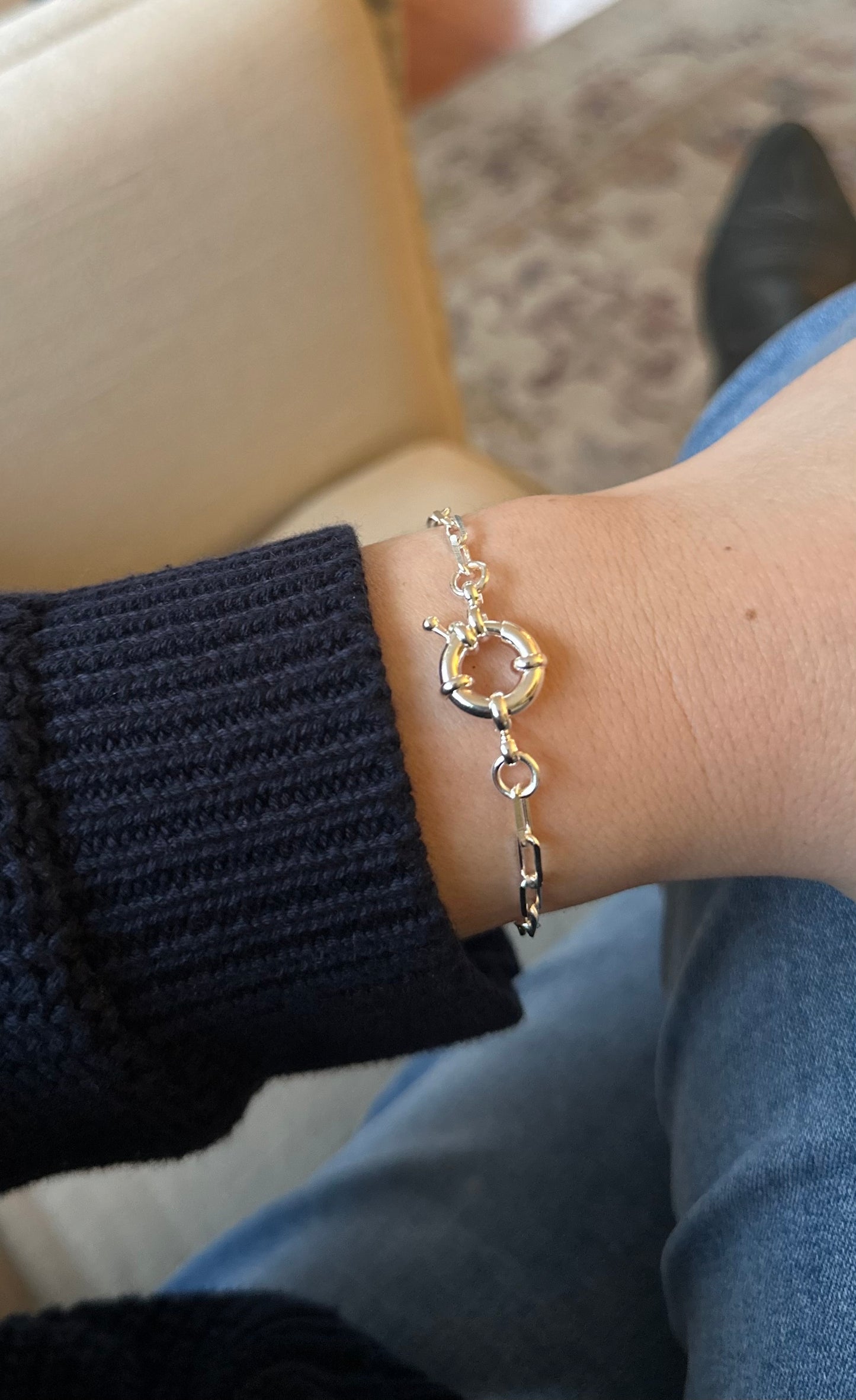 Pulsera broche timón