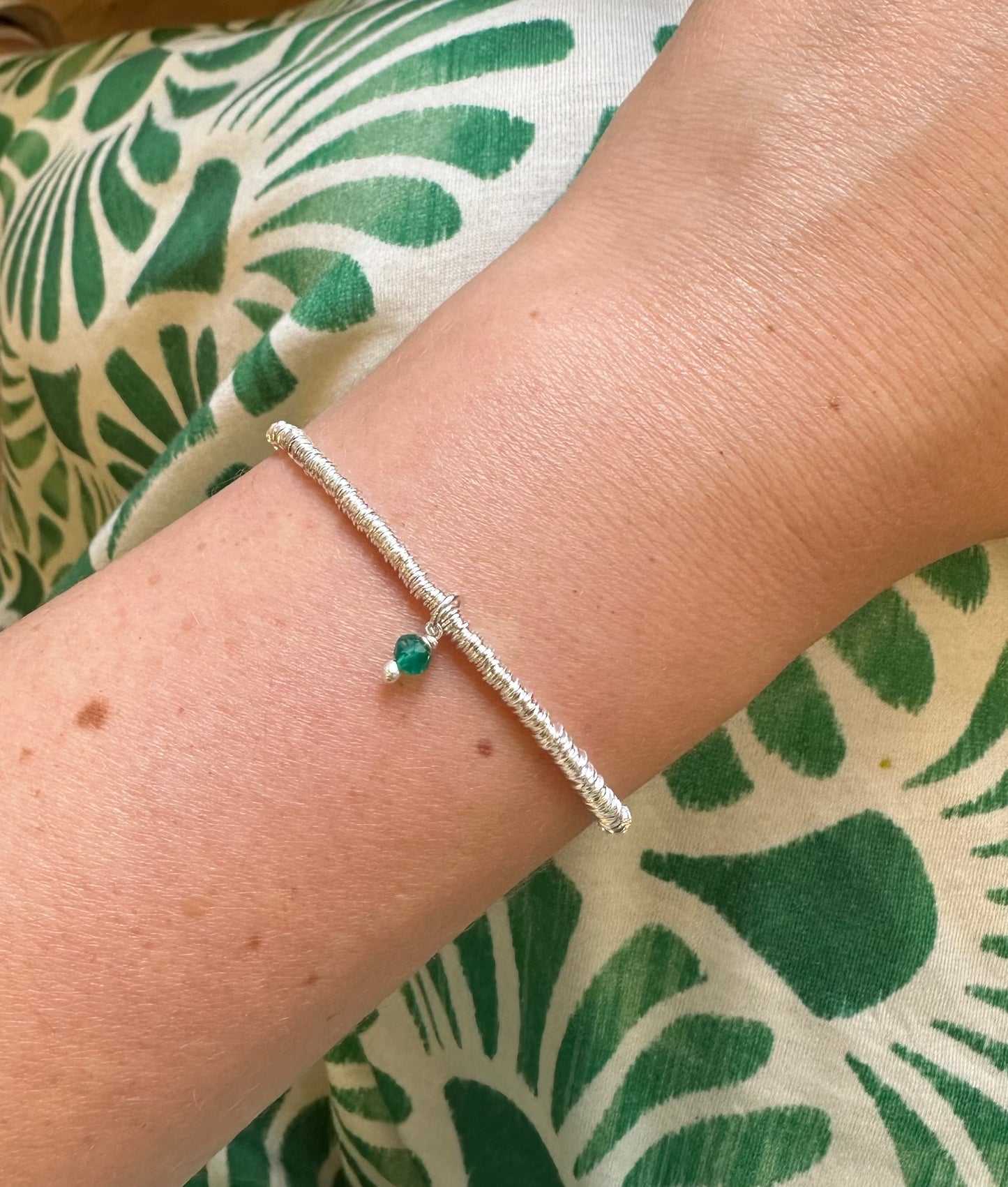 Pulsera argollitas & turmalinas