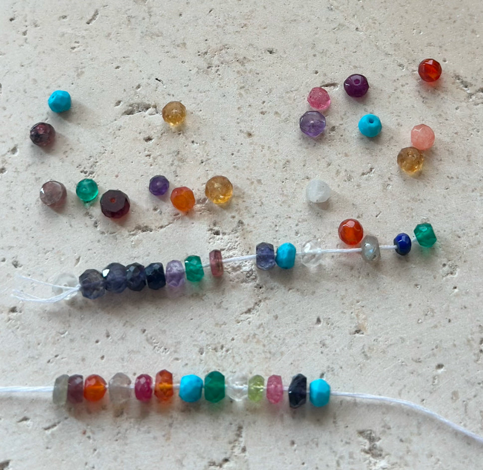 Pulsera argollitas & turmalinas