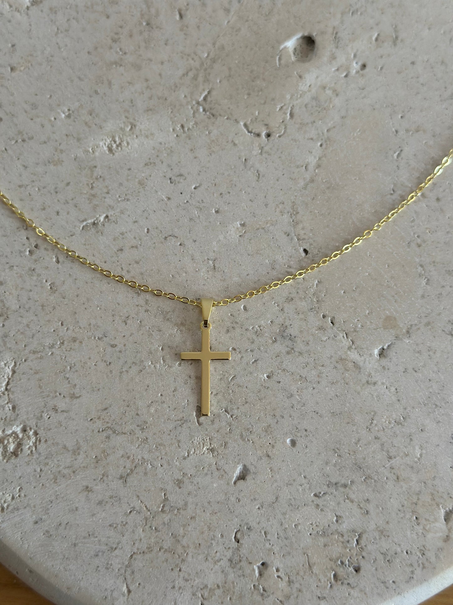 Collar cruz lisa