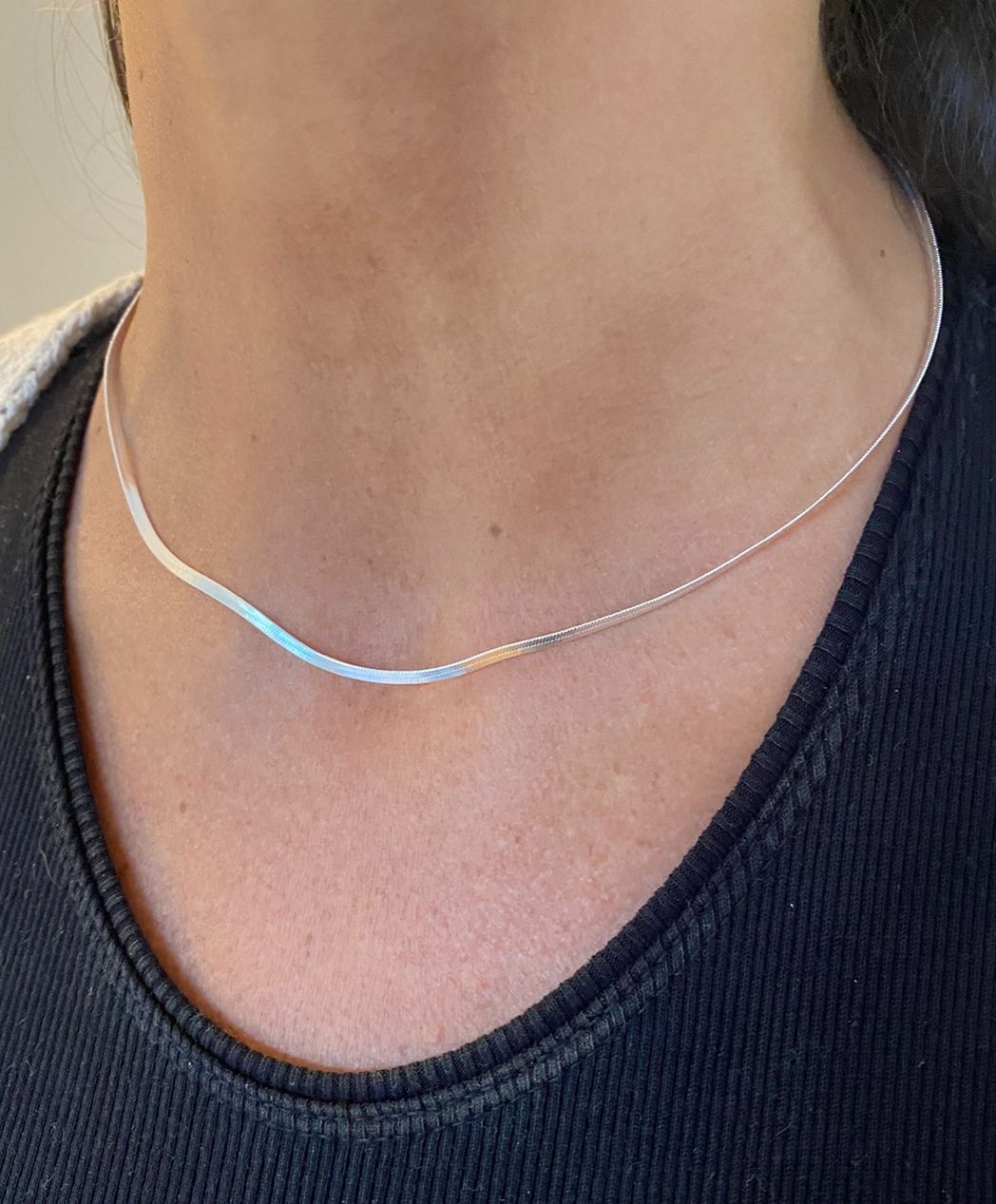 Collar cinta lisa tipo choker