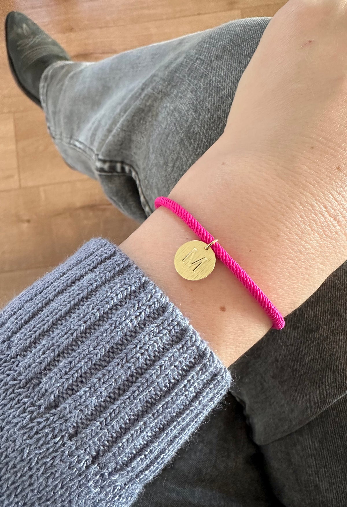 Pulsera cordón & inicial