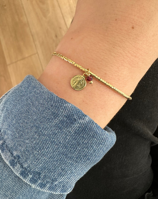 Pulsera mostacillas & San Benito