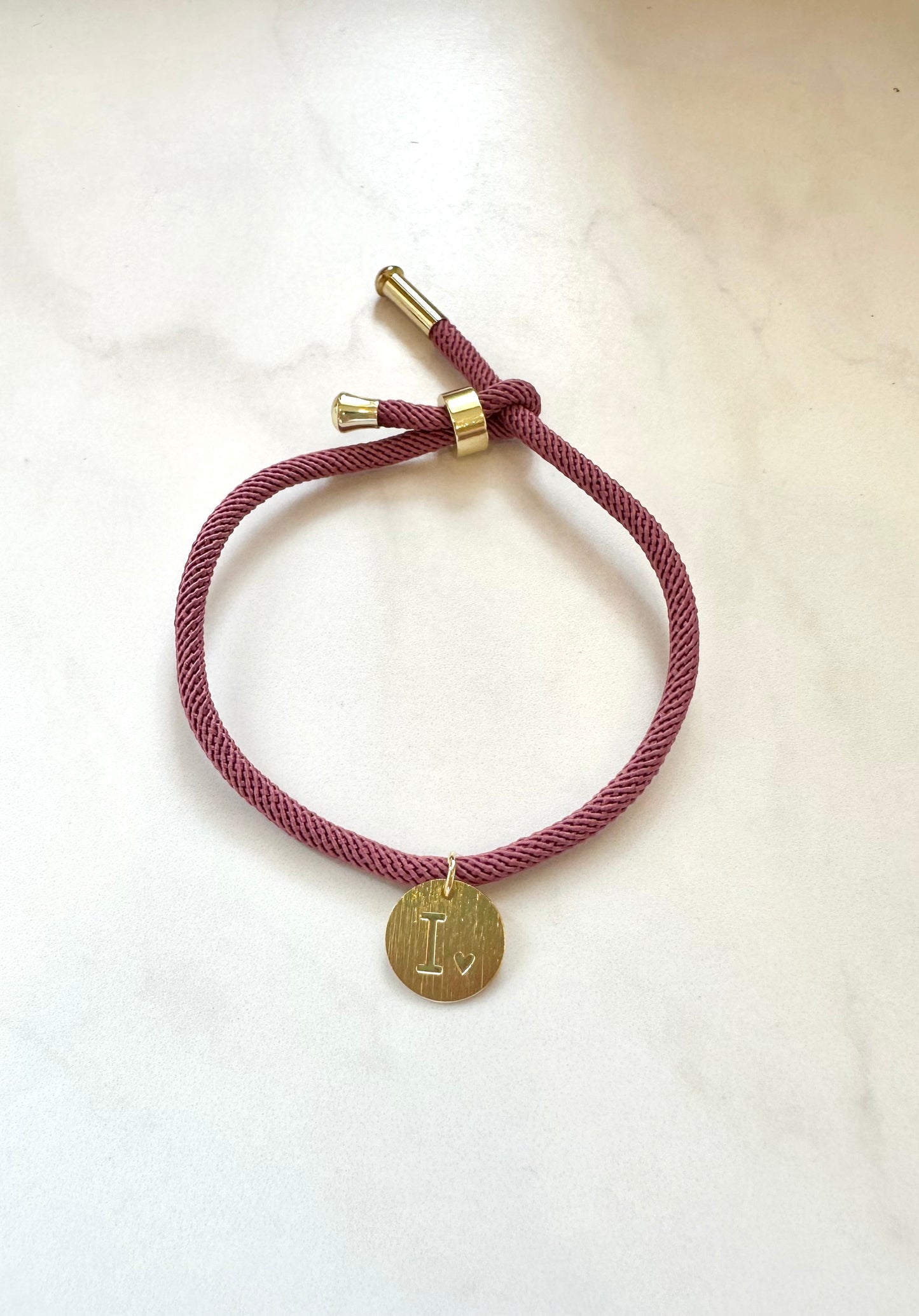 Pulsera cordón & inicial