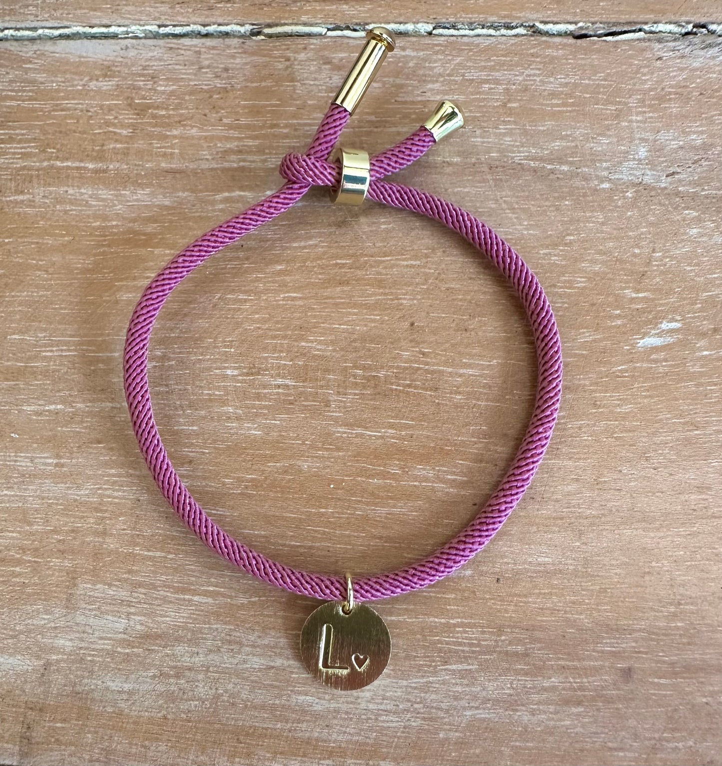 Pulsera cordón & inicial