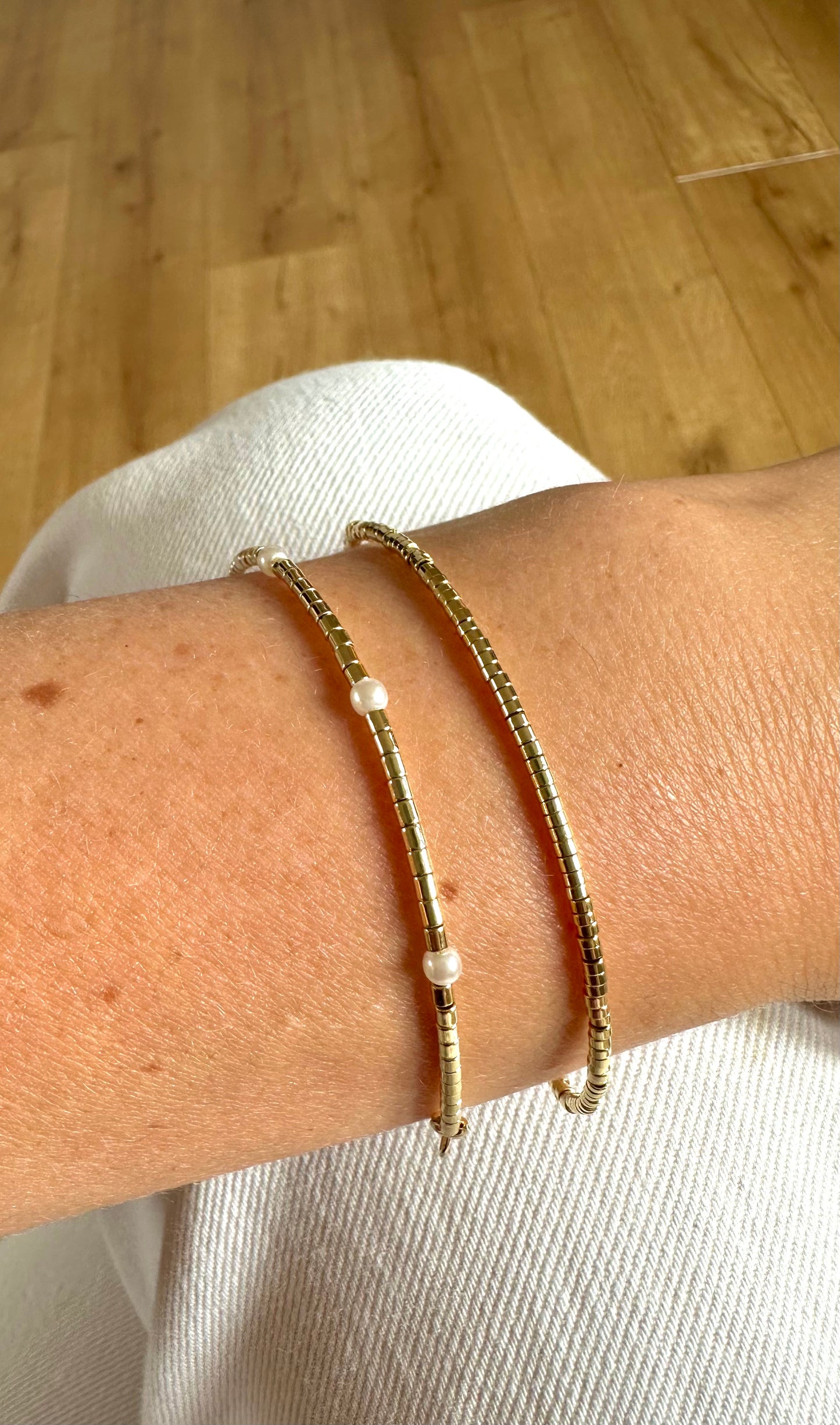Pulsera mostacillas & perlas