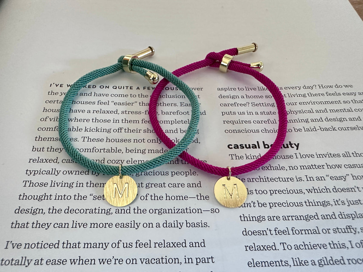 Pulsera cordón & inicial