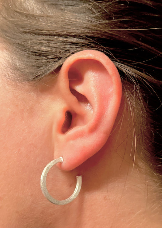 Argollas lijadas silver