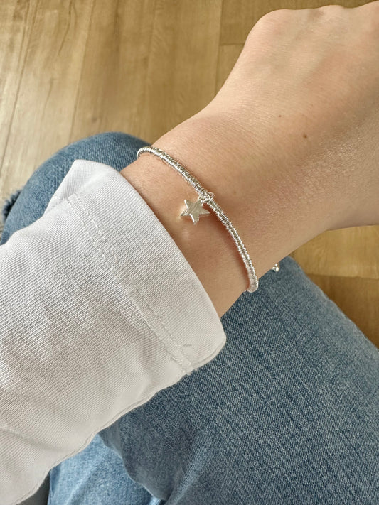 Pulsera argollitas & estrella