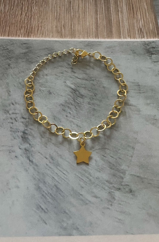 Pulsera eslabones redondos & estrella