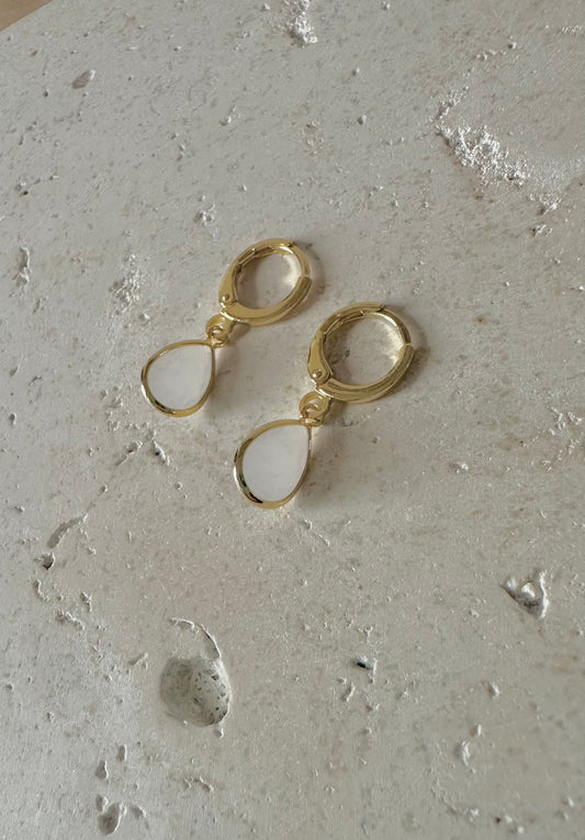Argollas cristales blancos
