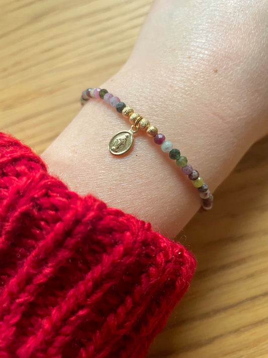 Pulsera turmalinas & Virgen de los Milagros