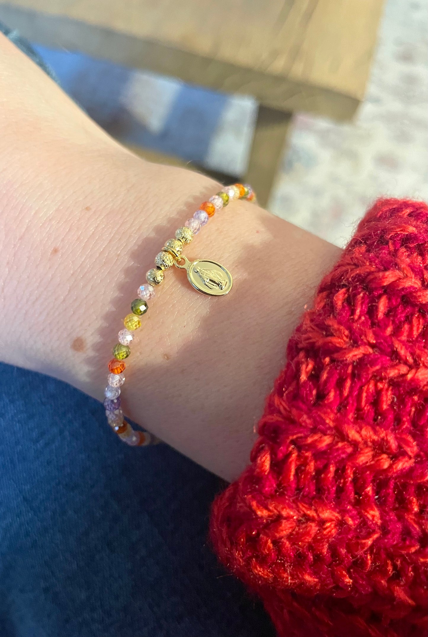 Pulsera circonitas & Virgen de los Milagros