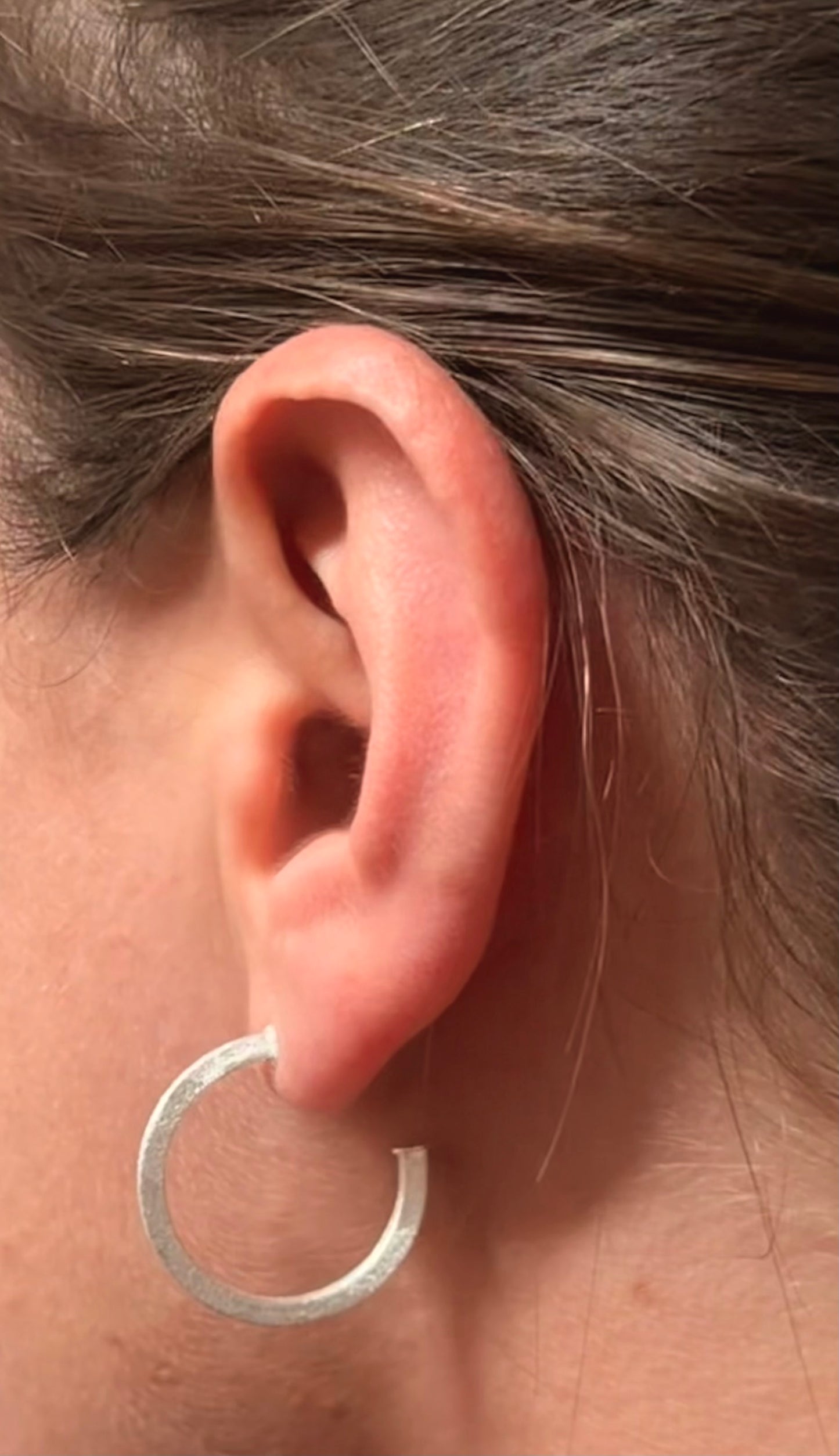 Argollas lijadas silver